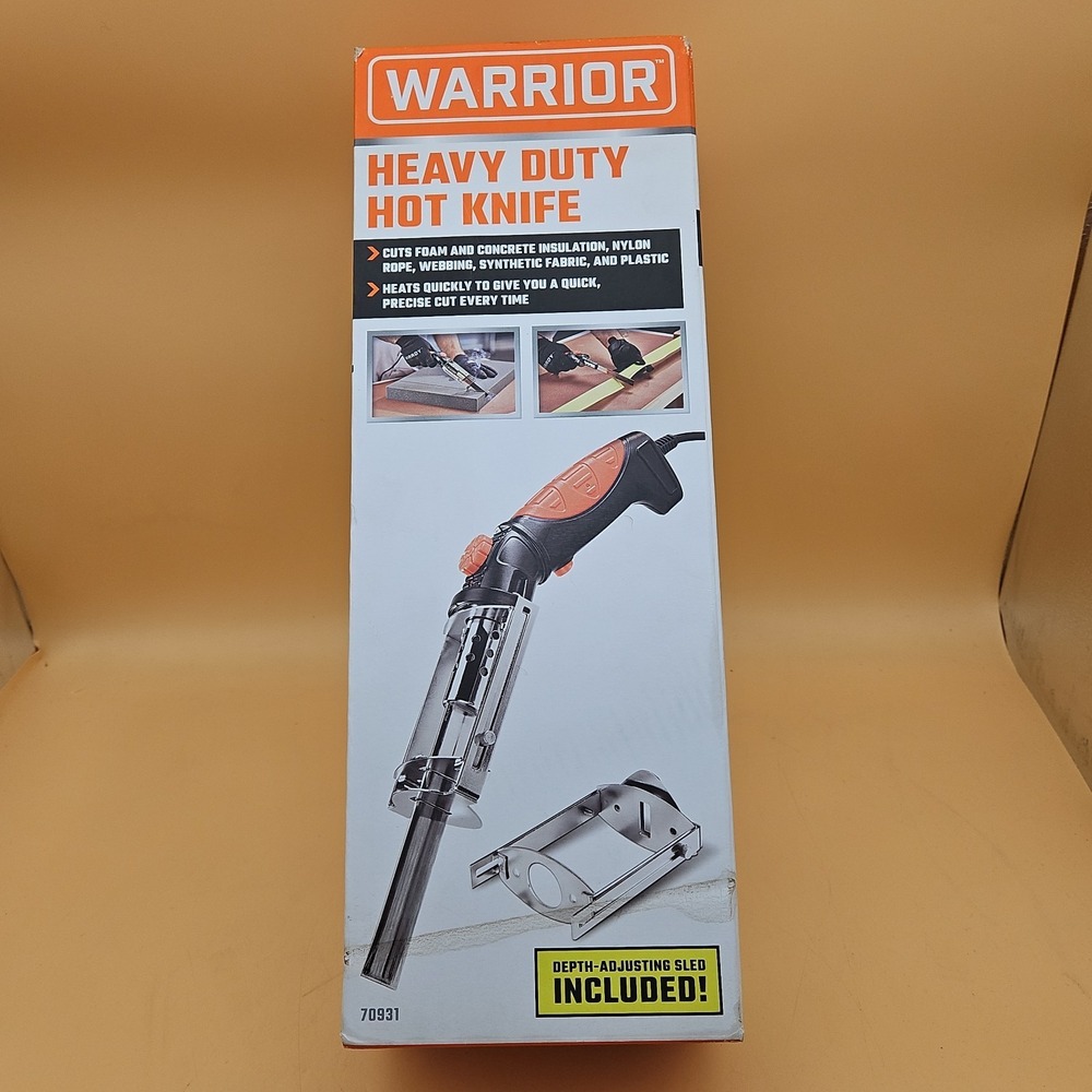Warrior Heavy Duty Hot Knife 70931 Depth Adjusting Sled Included NIB Brand New